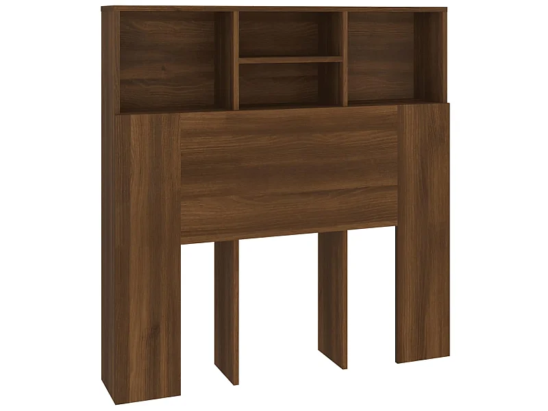 Armoire de tête de lit Chêne marron 100x19x103,5 cm POI61359 BonneVie Meuble