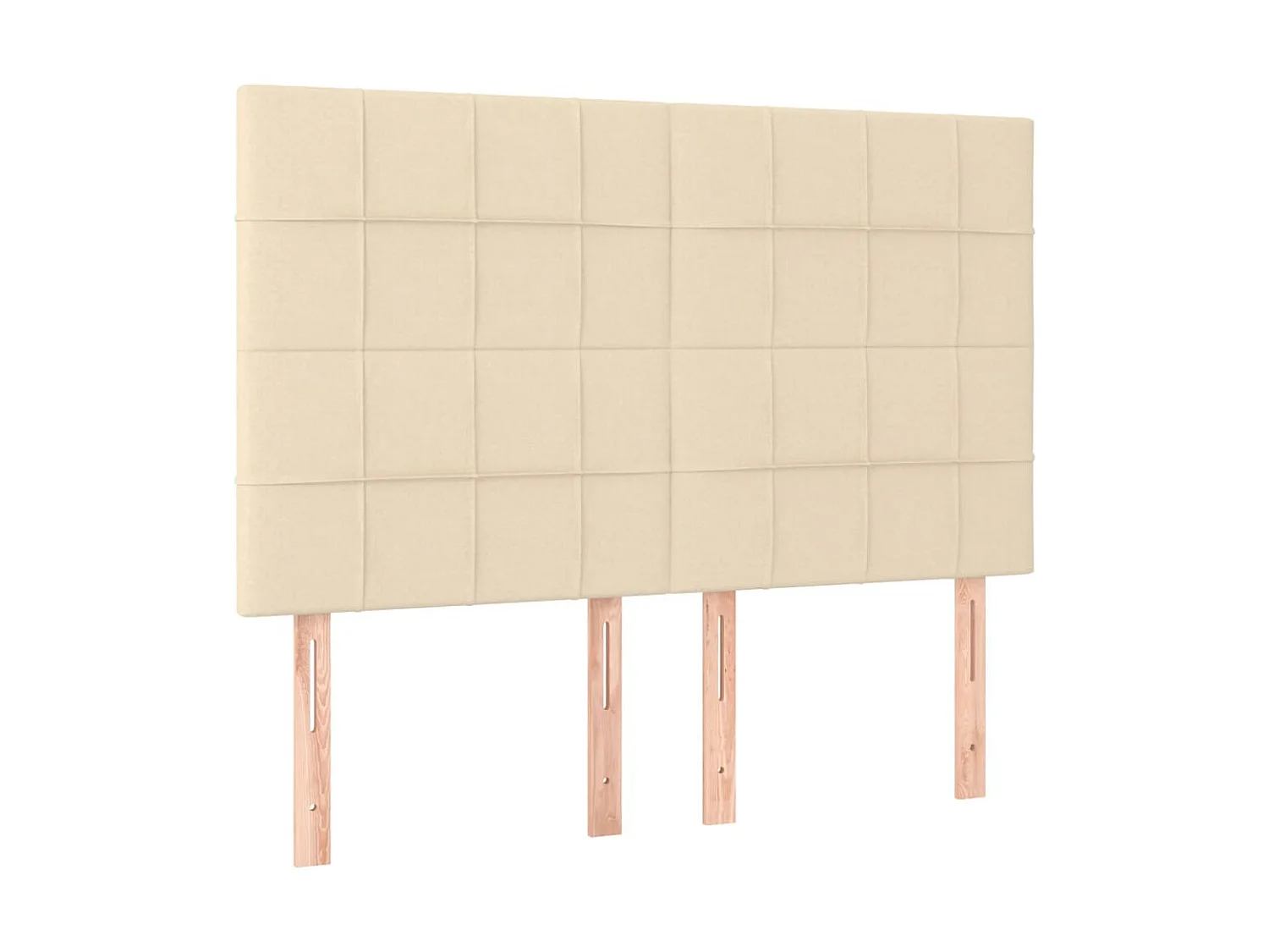 LED Kopfteil,Bettkopfteil Creme 144x5x118/128 cm Stoff -gkd301087