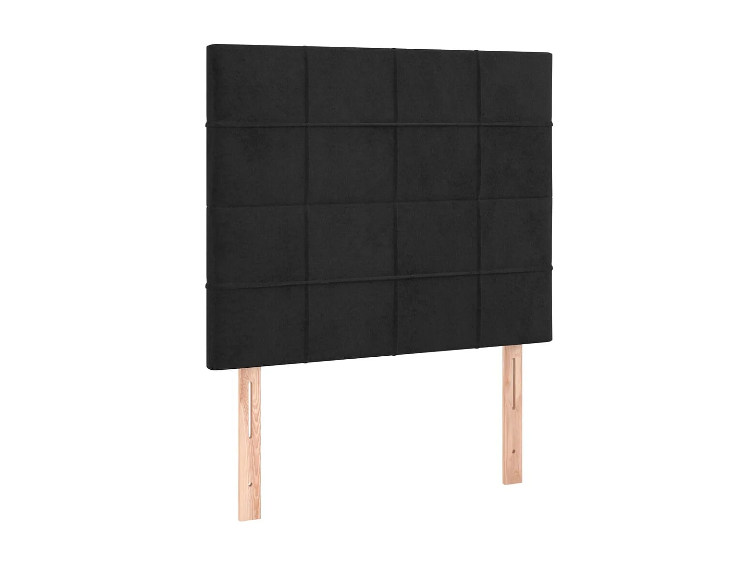 Testiera | Testata del letto a LED Nera 80x5x118/128 cm in Velluto