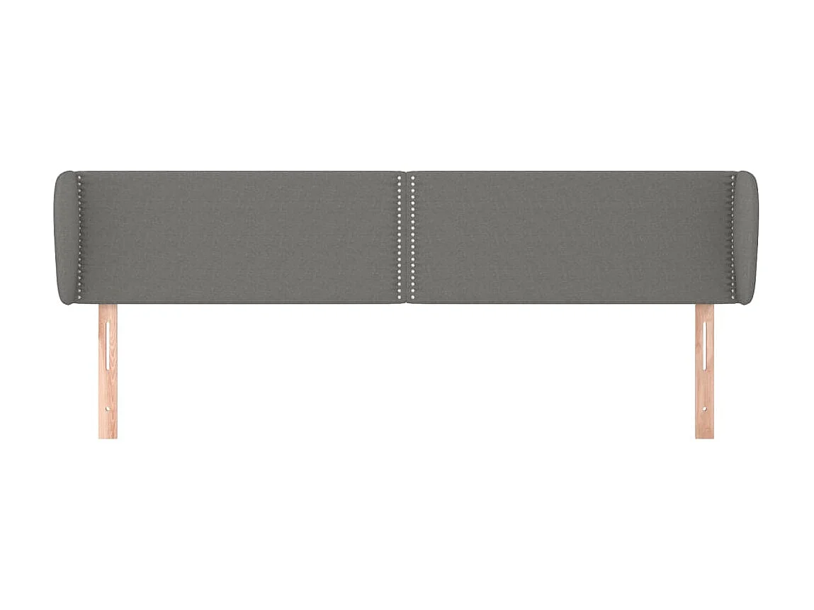 Cabecero de tela gris oscuro 203x23x78/88 cm ES41781