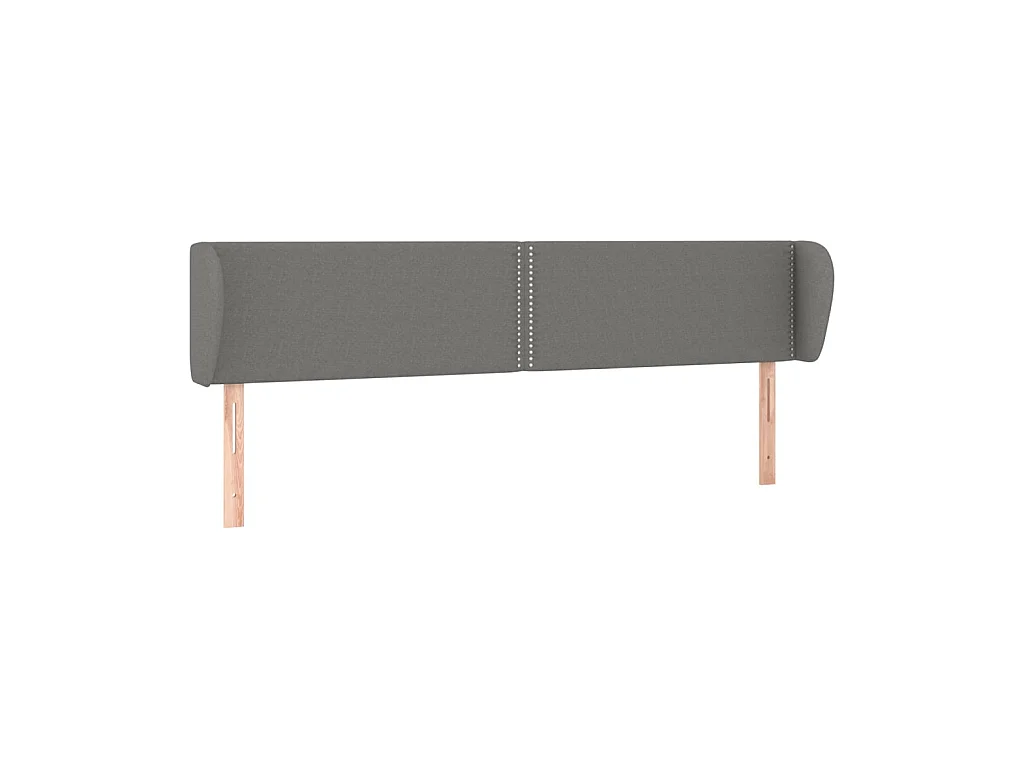 Testiera | Testata del letto ad Orecchio Grigio Scuro 203x23x78/88 cm in Tessuto