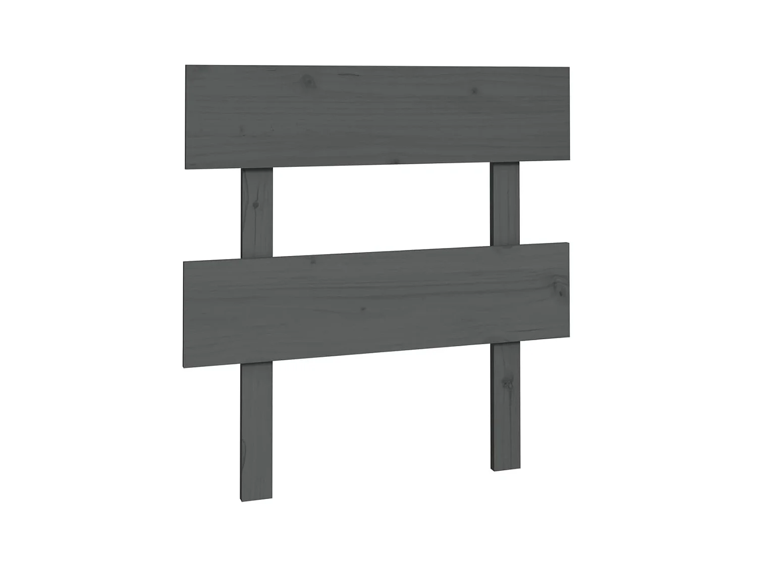 Tête de lit Gris 93,5x3x81 cm Bois massif de pin POI58391 BonneVie Meuble
