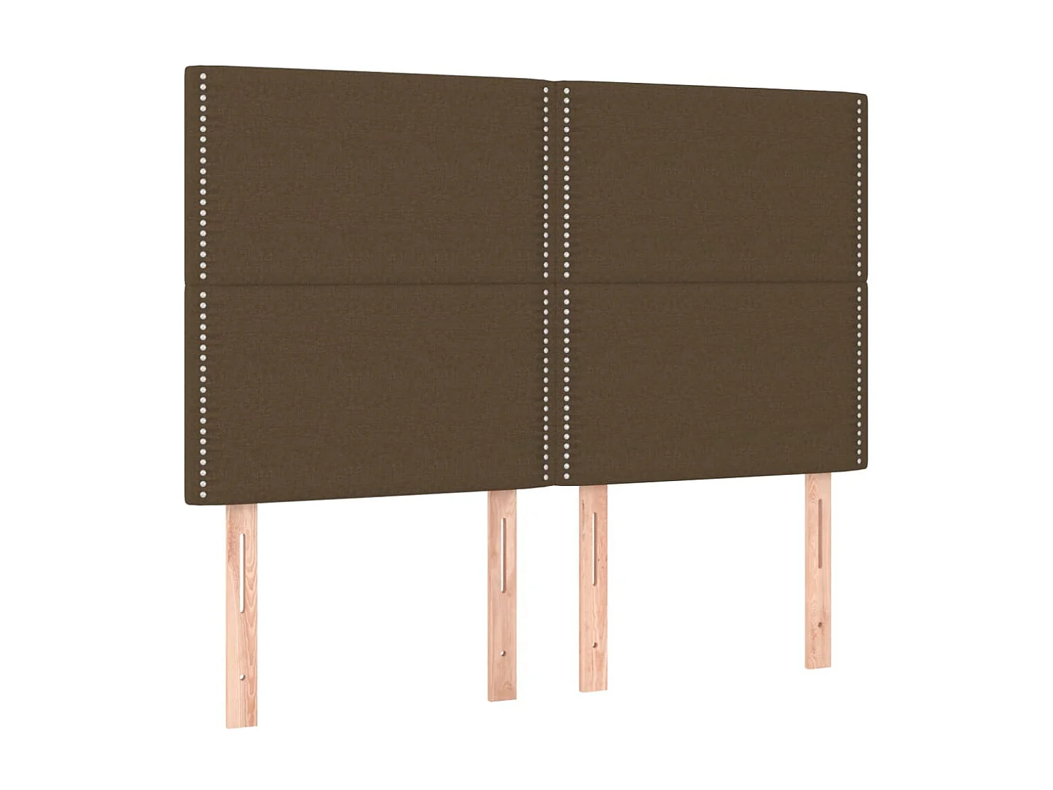 Kopfteil,Bettkopfteile 4 Stk. Dunkelbraun 72x5x78/88 cm Stoff -gkd654679