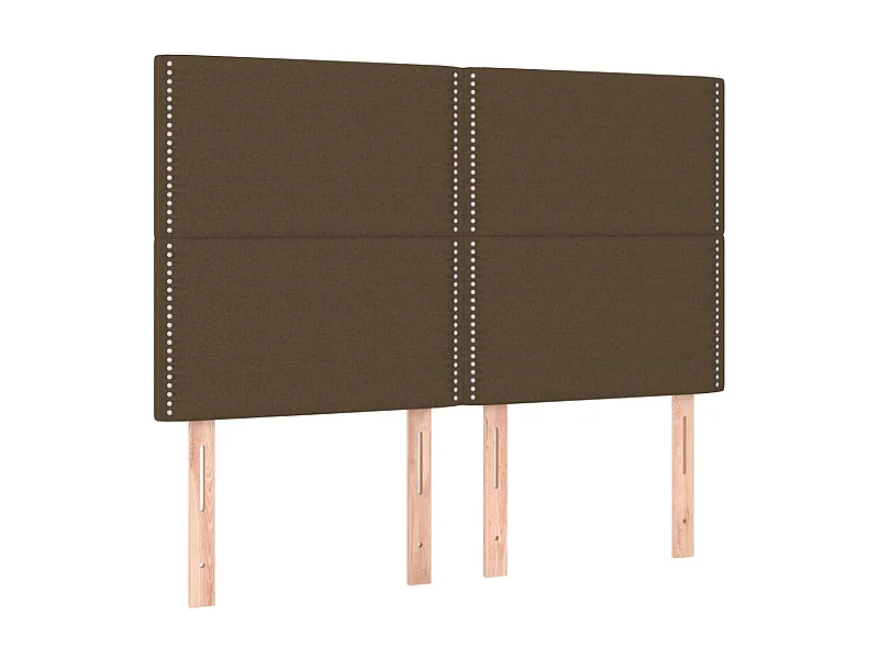 Kopfteil,Bettkopfteile 4 Stk. Dunkelbraun 72x5x78/88 cm Stoff -gkd654679