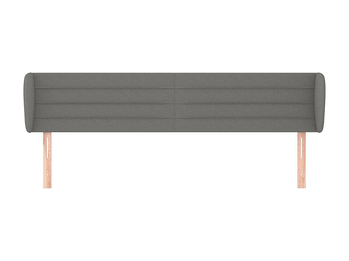 Testiera | Testata del letto ad Orecchio Grigio Scuro 203x23x78/88 cm in Tessuto