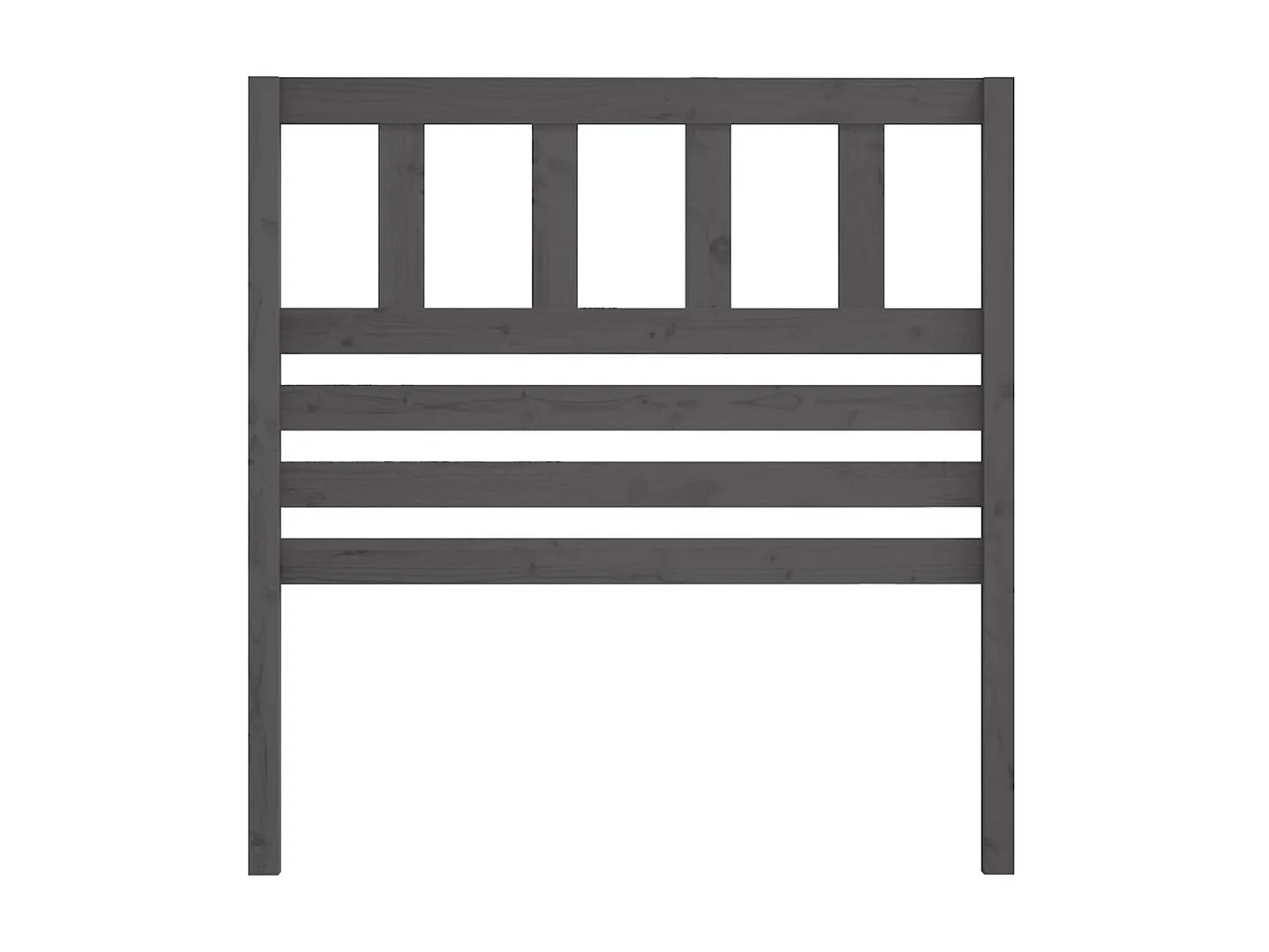 Cabeceira de cama 81x4x100 cm pinho maciço cinzento PT342623