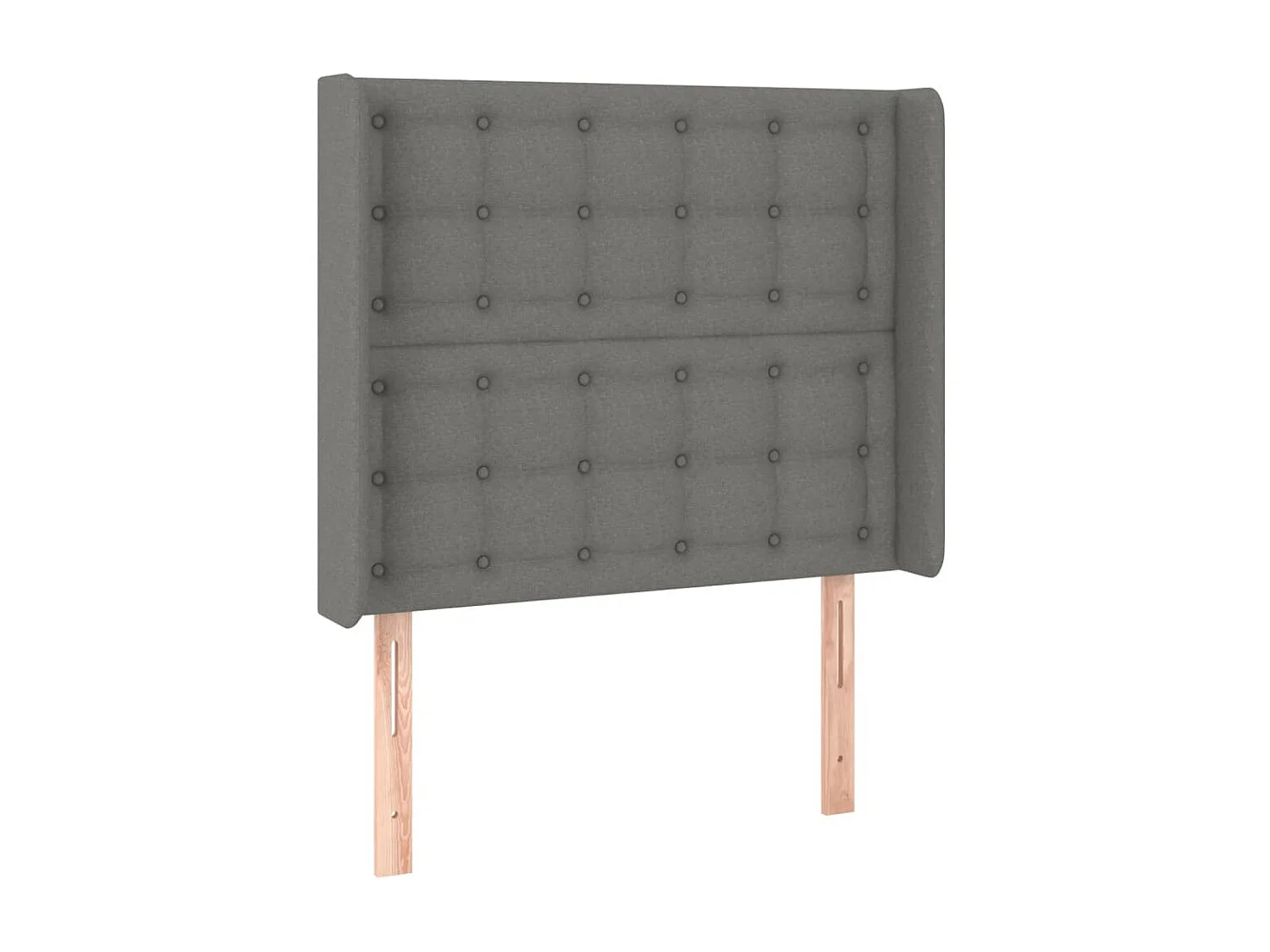 Kopfteil,Bettkopfteil mit Ohren Dunkelgrau 93x16x118/128 cm Stoff -gkd268125