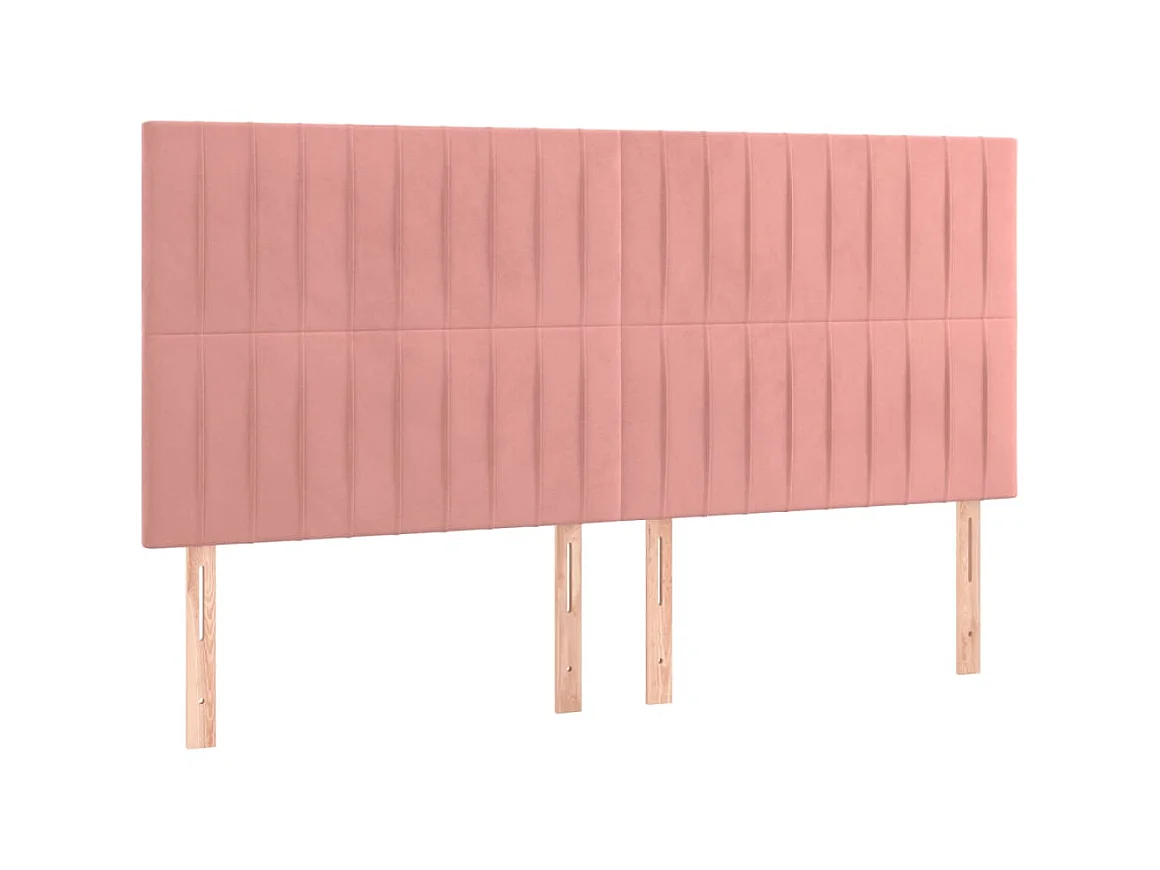 Testiere | Testate del letto 4 pz Rosa 90x5x78/88 cm in Velluto