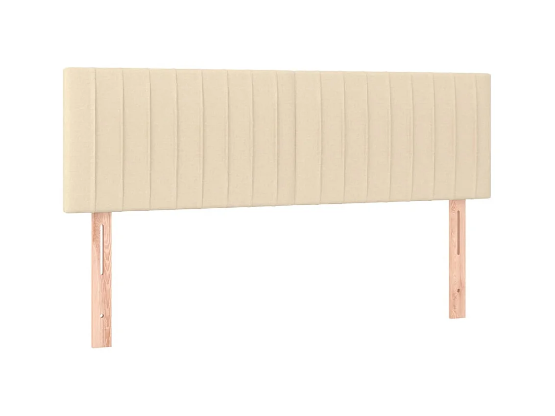 Têtes de lit 2 pcs Crème 72x5x78/88 cm Tissu POI98748 BonneVie Meuble