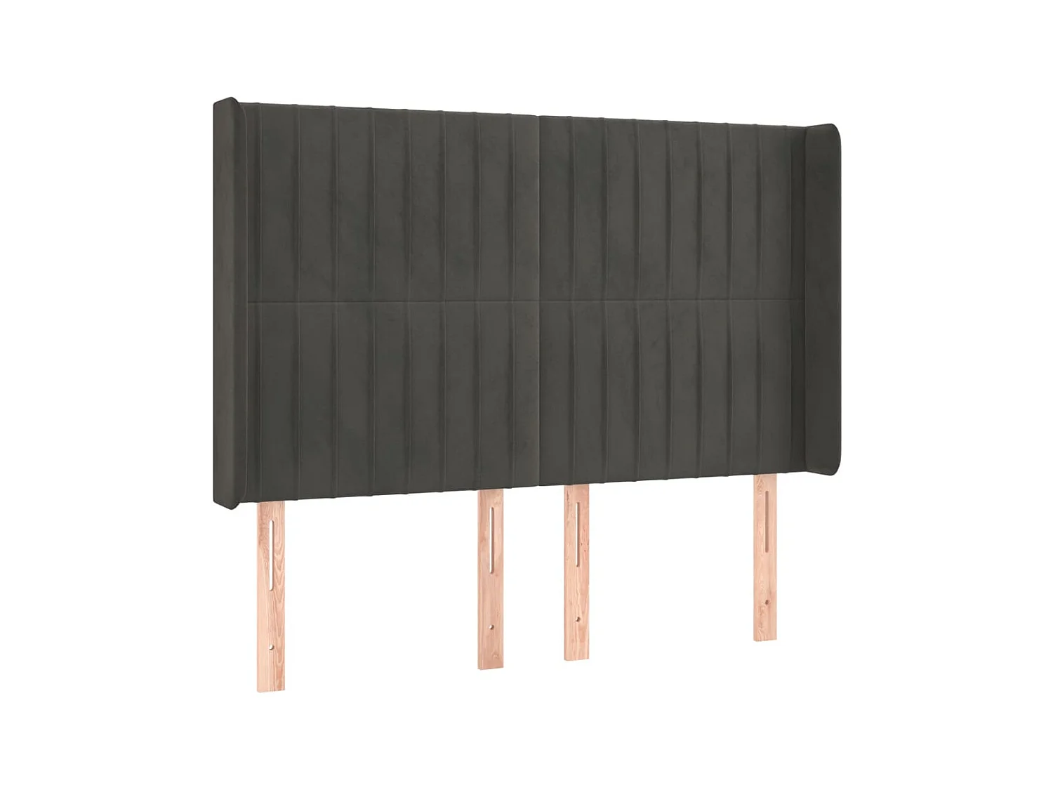 Testiera | Testata del letto ad Orecchio GrigioScuro 147x16x118/128cm in Velluto