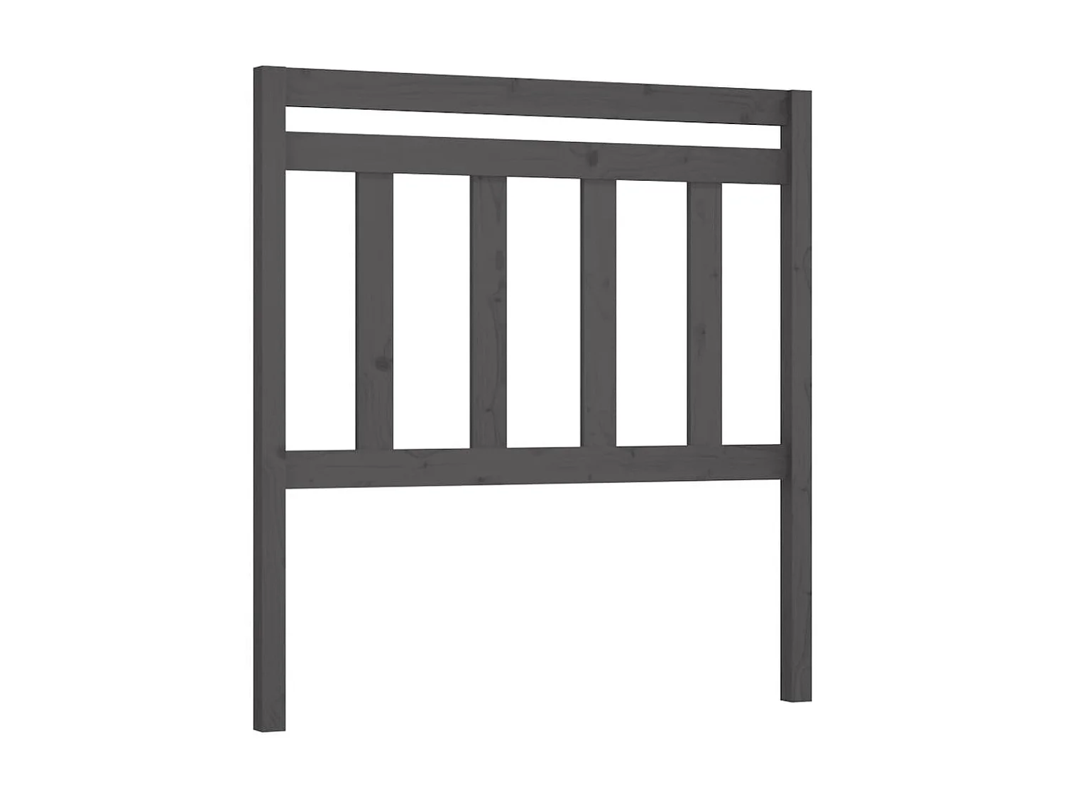 Cabecero de cama madera maciza de pino gris 81x4x100 cm ES40918