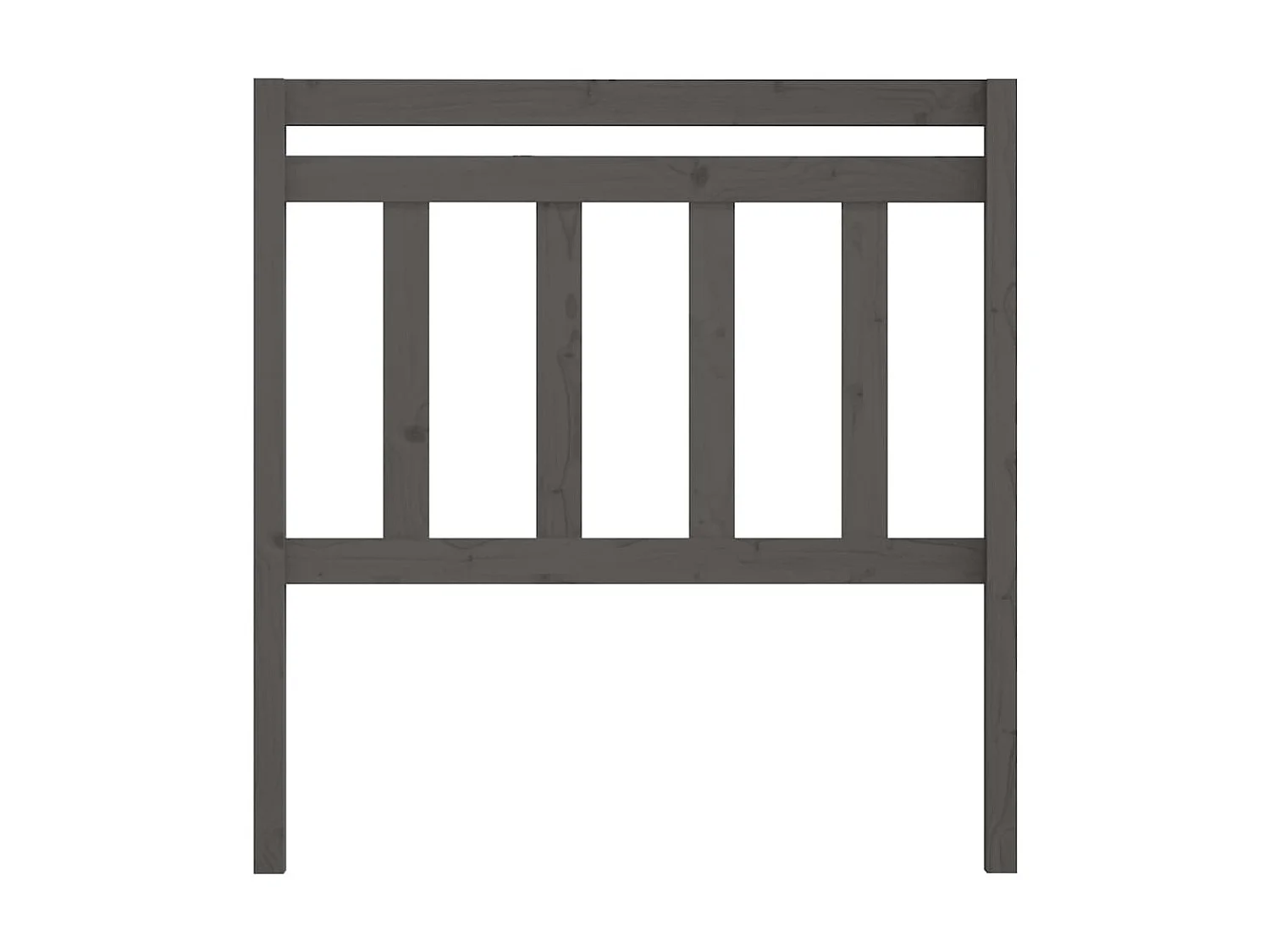 Cabecero de cama madera maciza de pino gris 81x4x100 cm ES40918