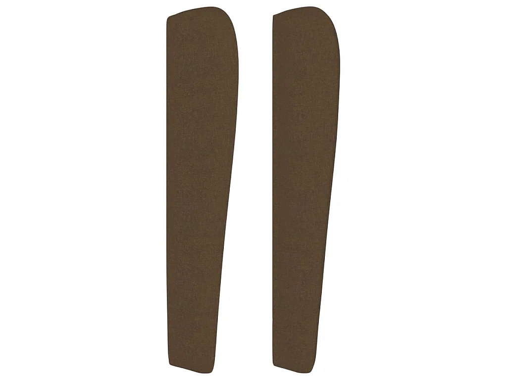 Tête de lit avec oreilles Marron foncé 103x23x118/128 cm Tissu POI36168 BonneVie Meuble