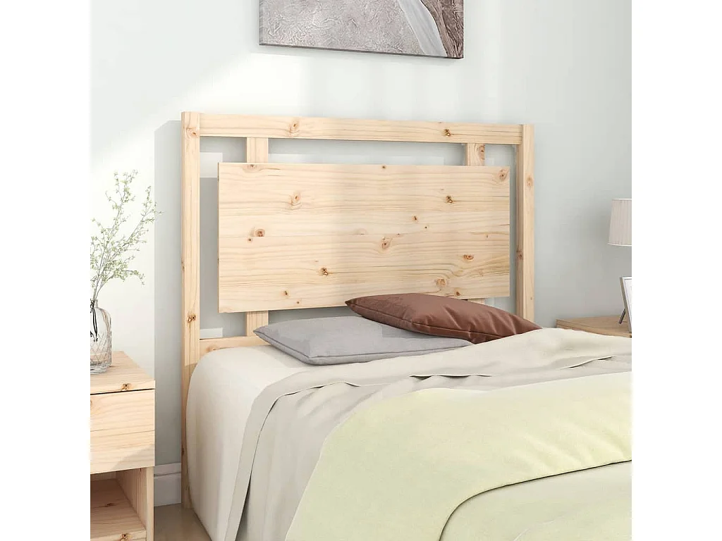 Tête de lit 105,5x4x100 cm Bois massif de pin POI78743 BonneVie Meuble