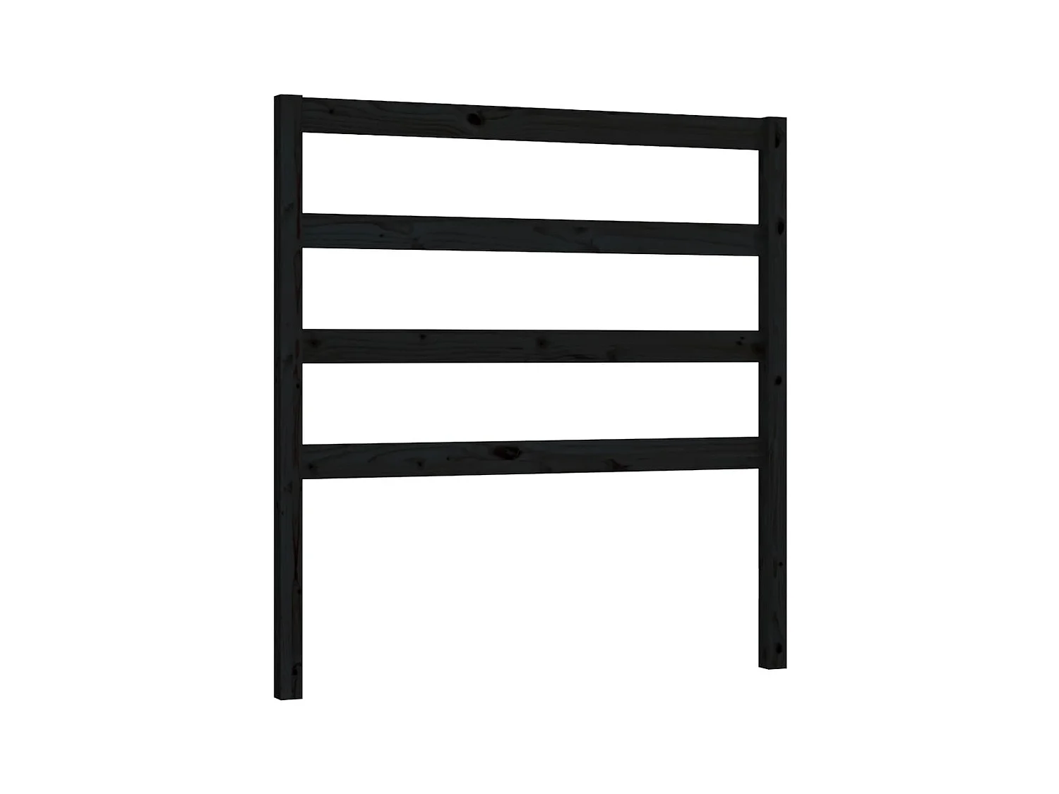 Testiera | Testata del letto per Letto Nera 81x4x100 cm in Legno Massello di Pino