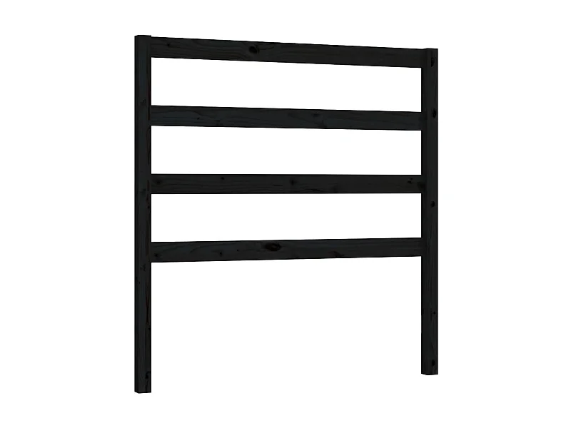 Tête de lit Noir 81x4x100 cm Bois massif de pin POI96832 BonneVie Meuble