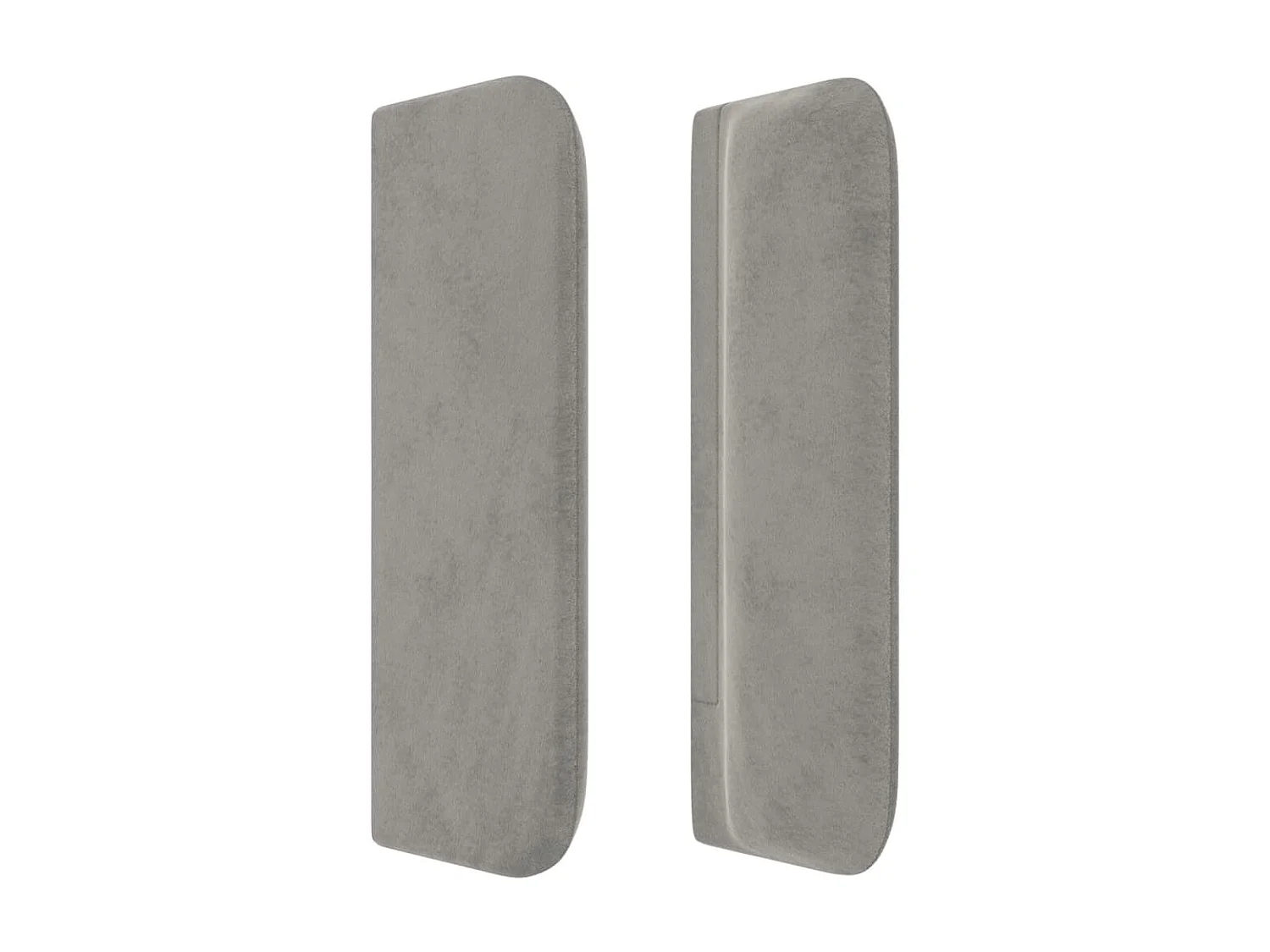 Tête de lit avec oreilles Gris clair 183x16x78/88 cm Velours POI86689 BonneVie Meuble