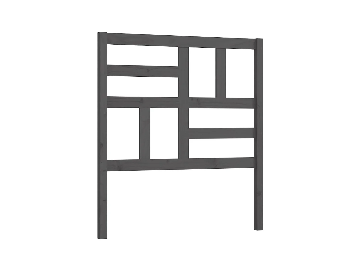 Tête de lit Gris 96x4x104 cm Bois massif de pin POI64331 BonneVie Meuble