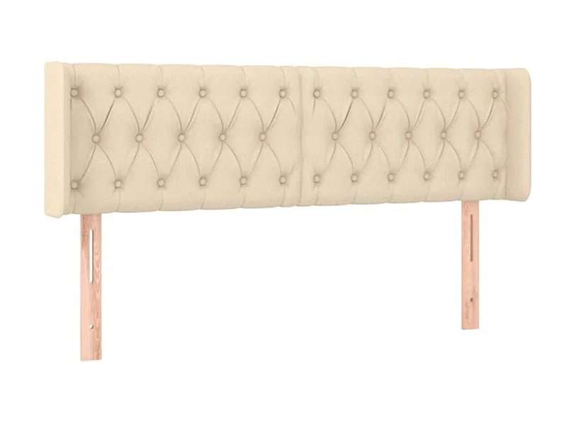 Cabecero de tela color crema 163x16x78/88 cm ES78810