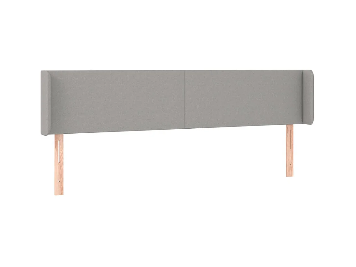 Testiera ad Orecchio Grigio Chiaro 183x16x78/88 cm in Tessuto CFW789096