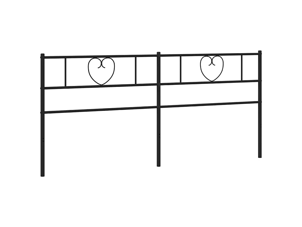 Tête de lit métal noir 200 cm POI54333 BonneVie Meuble