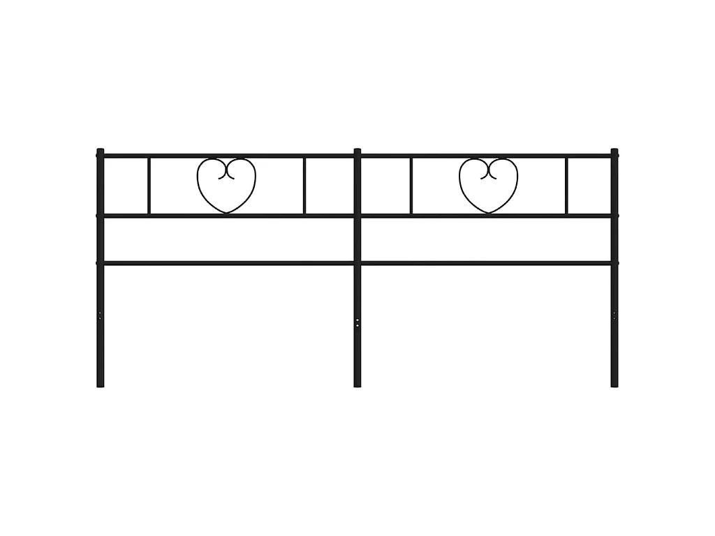 Tête de lit métal noir 200 cm POI54333 BonneVie Meuble