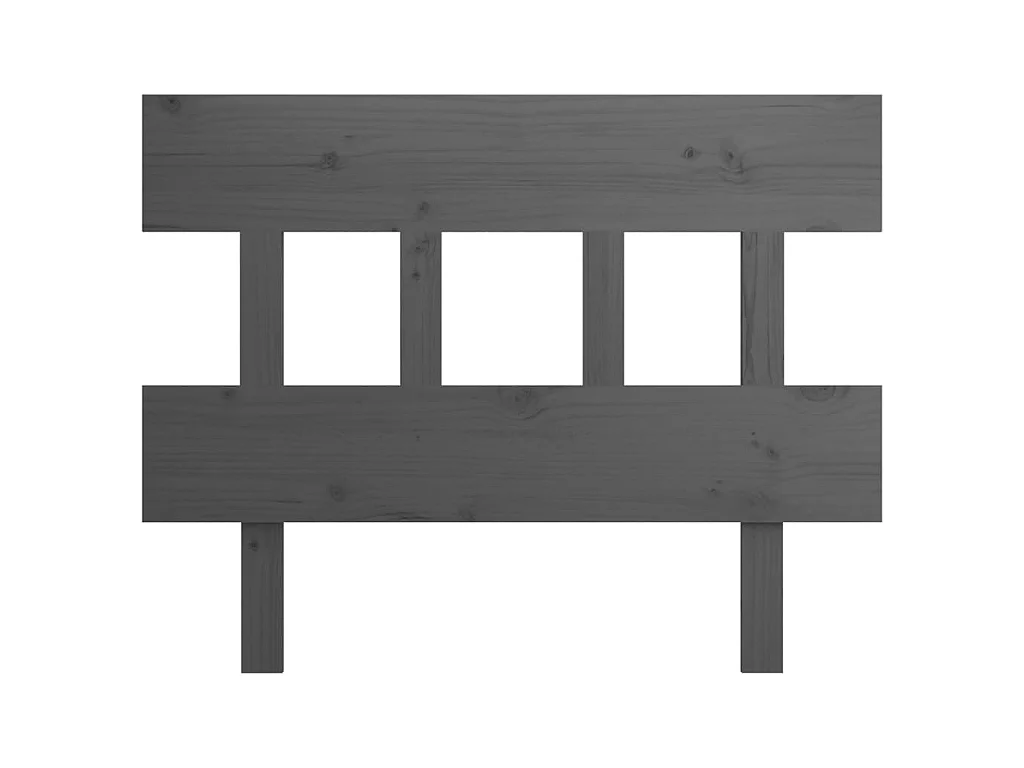 Tête de lit Gris 103,5x3x81 cm Bois massif de pin POI77927 BonneVie Meuble