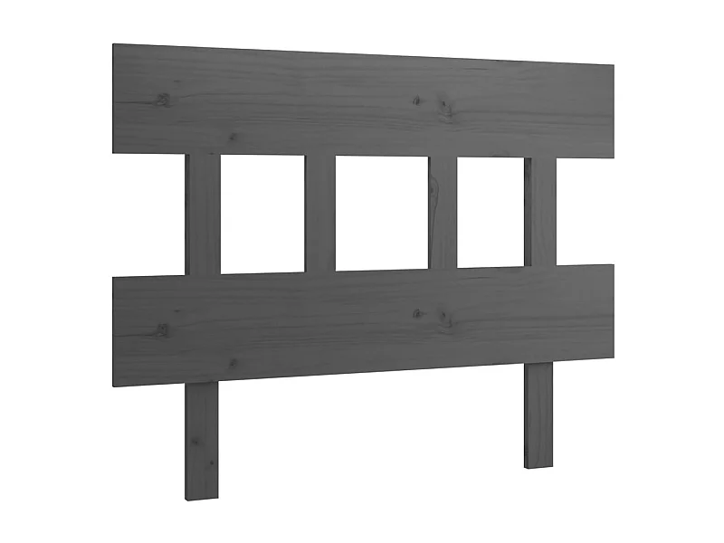 Tête de lit Gris 103,5x3x81 cm Bois massif de pin POI77927 BonneVie Meuble