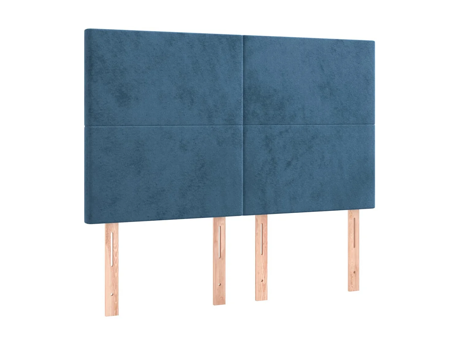 Hoofdborden 4 st 72x5x78/88 cm fluweel donkerblauw NL655841