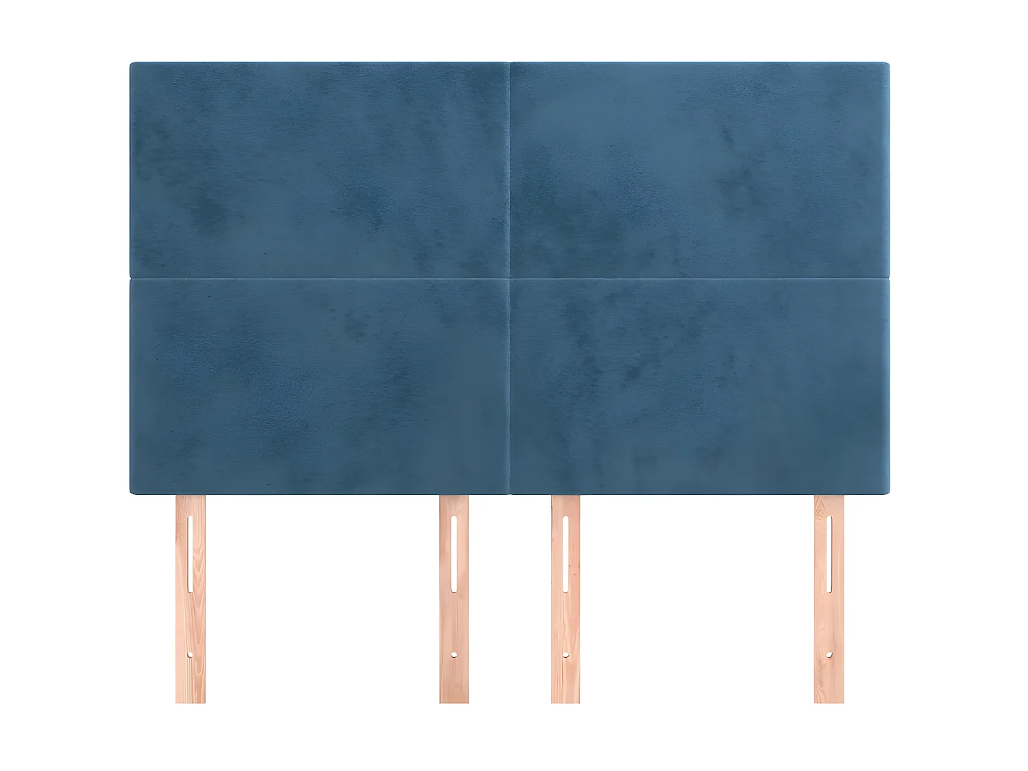 Hoofdborden 4 st 72x5x78/88 cm fluweel donkerblauw NL655841