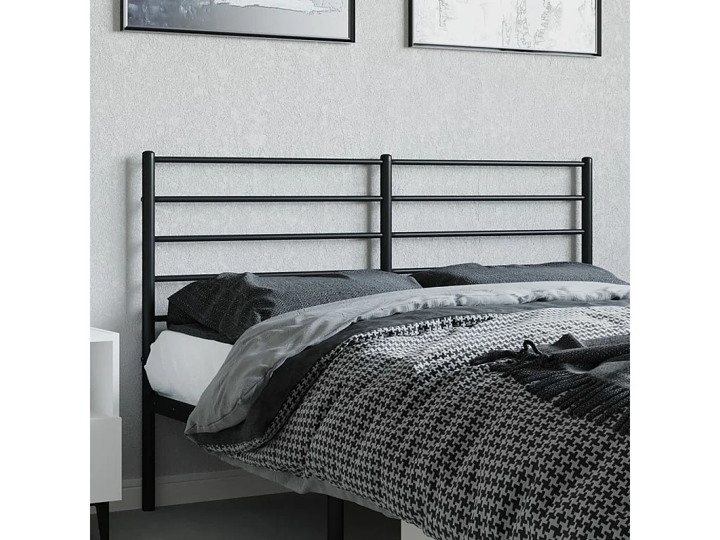 Tête de lit métal noir 150 cm POI93875 BonneVie Meuble