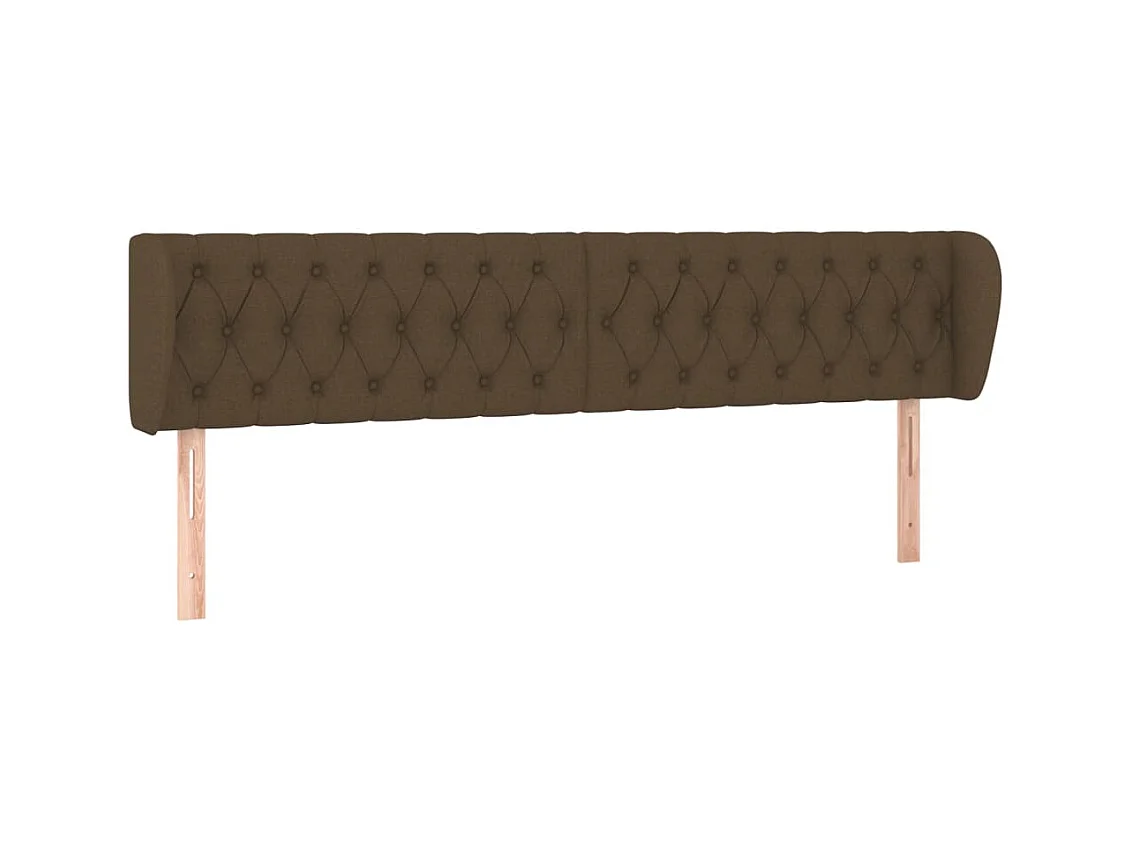 Testiera ad Orecchio Marrone Scuro 183x23x78/88 cm in Tessuto CFW495970