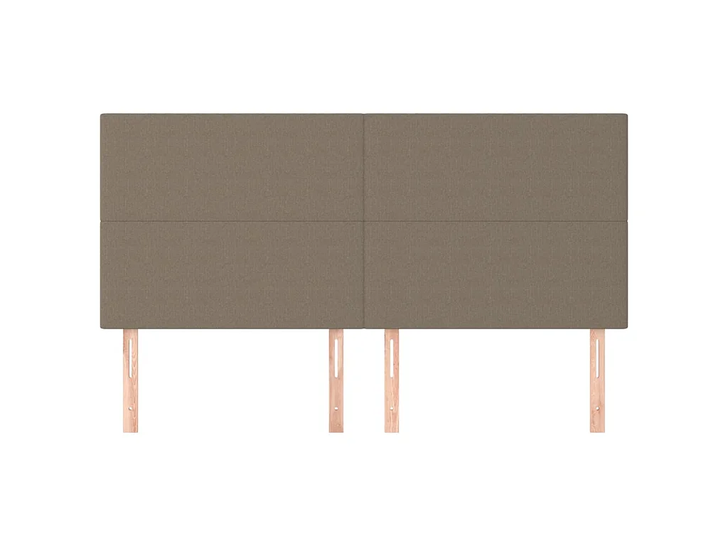 Cabeceros 4 unidades de tela gris taupe 90x5x78/88 cm ES62423