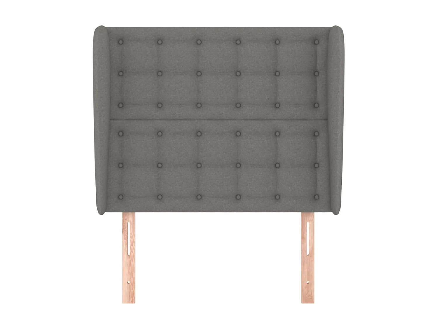 Kopfteil,Bettkopfteil mit Ohren Dunkelgrau 103x23x118/128 cm Stoff -gkd866282