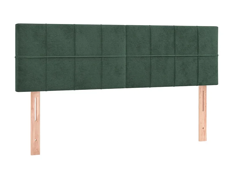 Têtes de lit 2 pcs Vert foncé 72x5x78/88 cm Velours POI48542 BonneVie Meuble