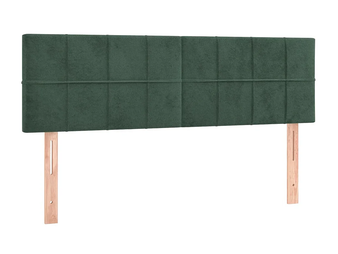 Têtes de lit 2 pcs Vert foncé 72x5x78/88 cm Velours POI48542 BonneVie Meuble