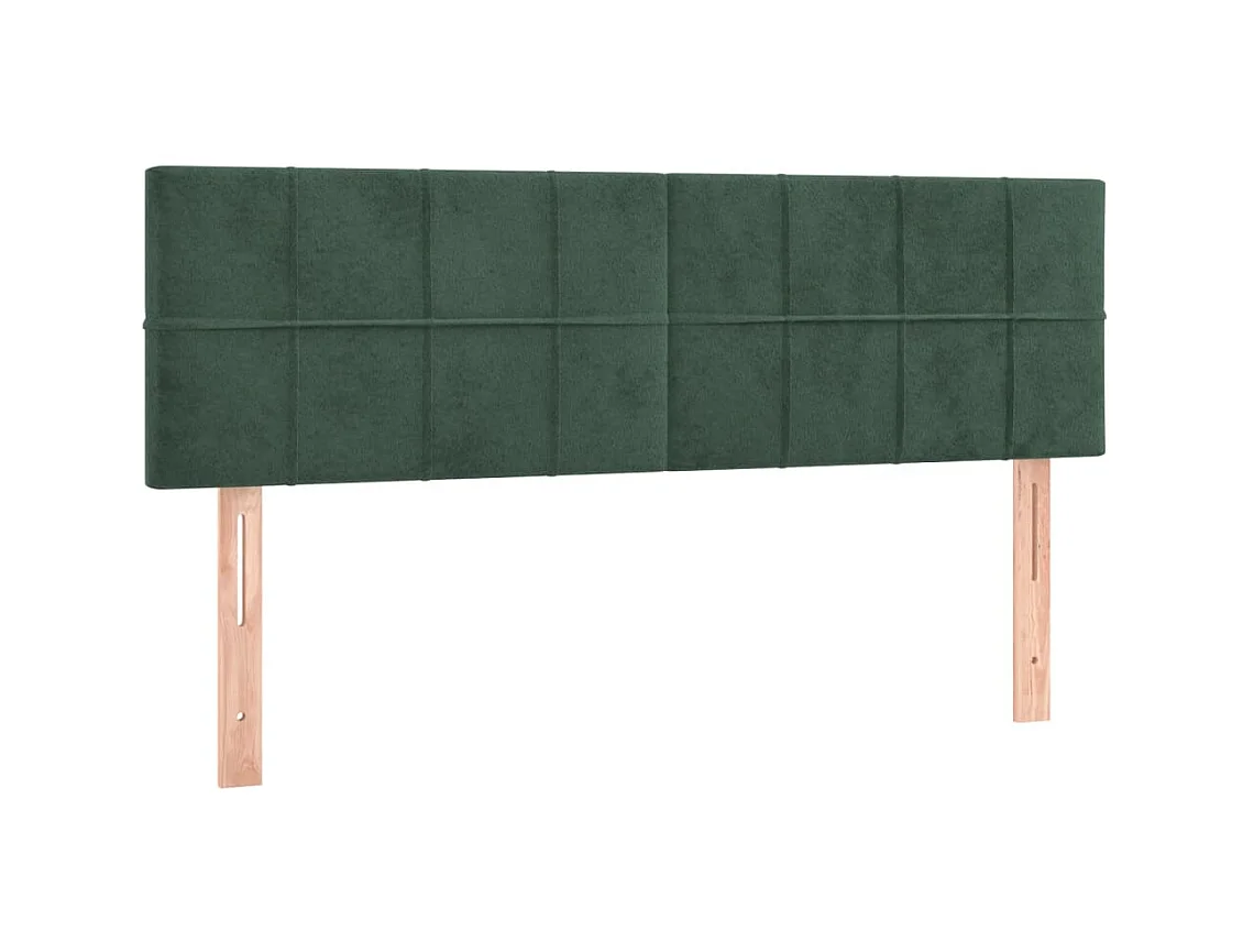 Têtes de lit 2 pcs Vert foncé 72x5x78/88 cm Velours POI48542 BonneVie Meuble
