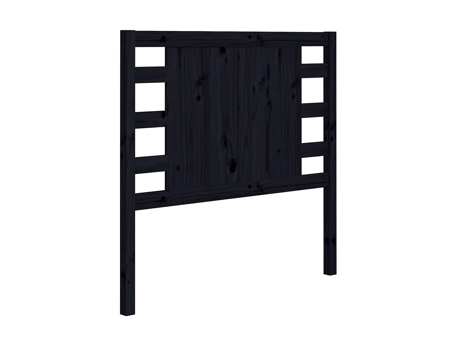 Cabeceira de cama 96x4x100 cm pinho maciço preto PT665762
