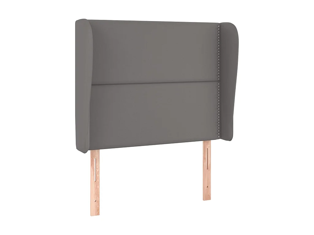 Tête de lit avec oreilles Gris 93x23x118/128 cm Similicuir POI14356 BonneVie Meuble