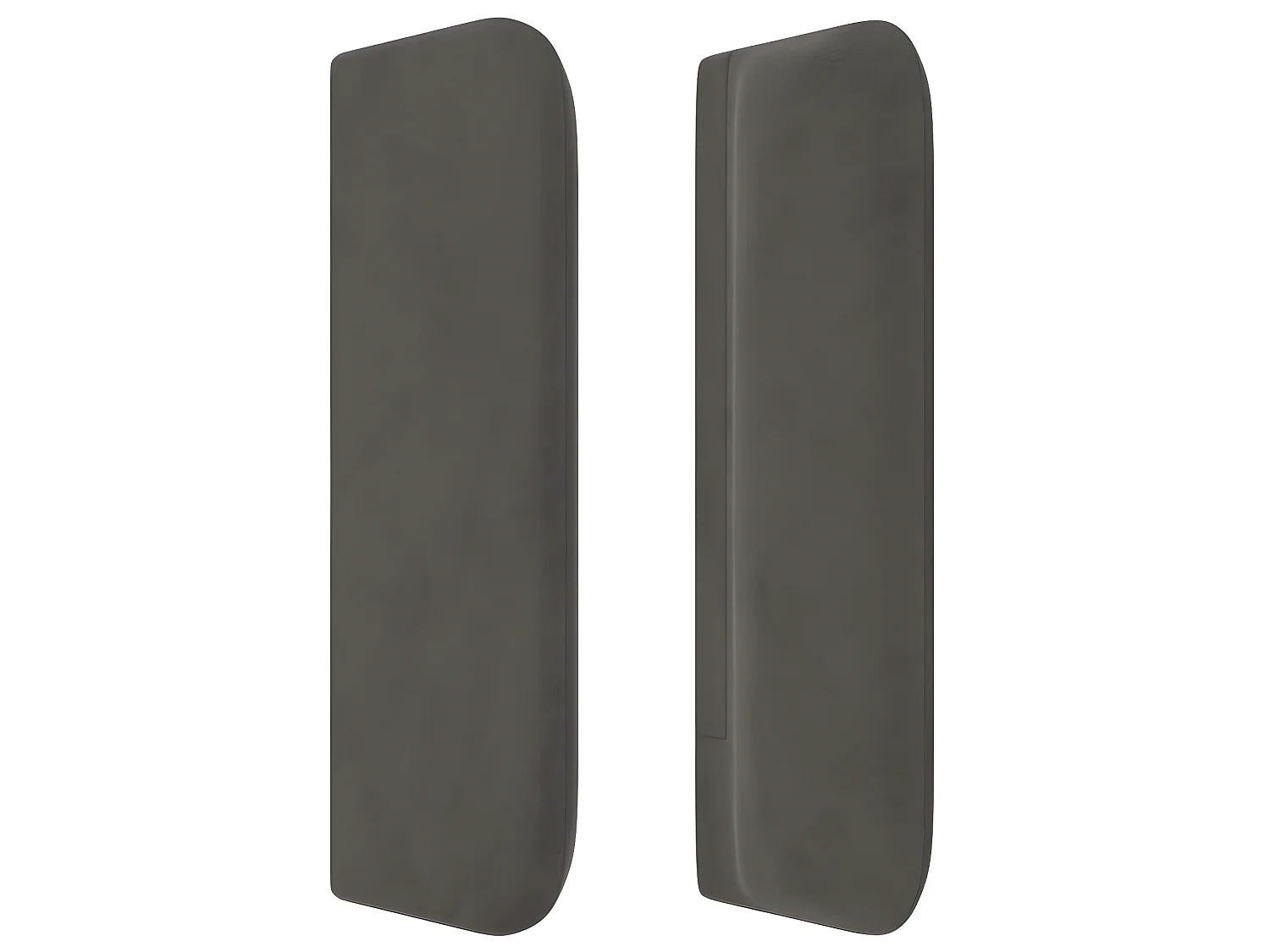 Cabecero de terciopelo gris oscuro 83x16x78/88 cm ES73070