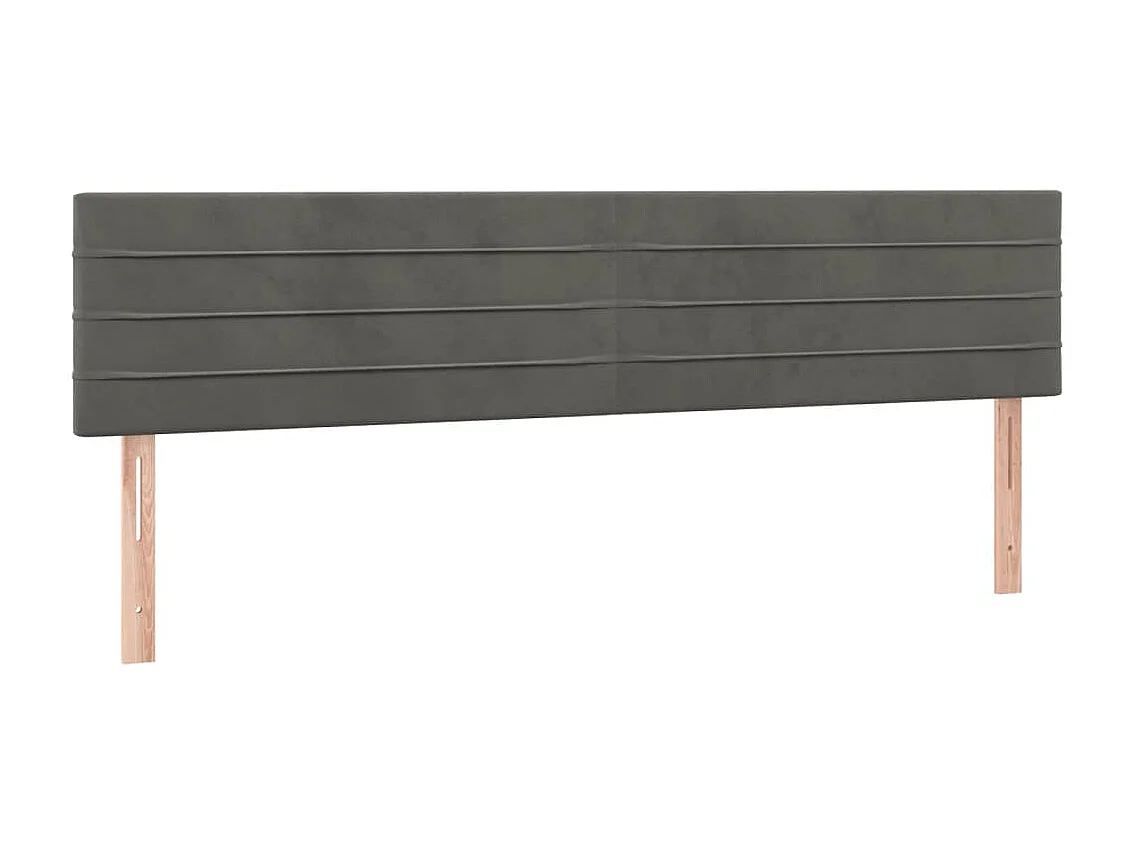 Hoofdborden 2 st 80x5x78/88 cm fluweel donkergrijs NL117580