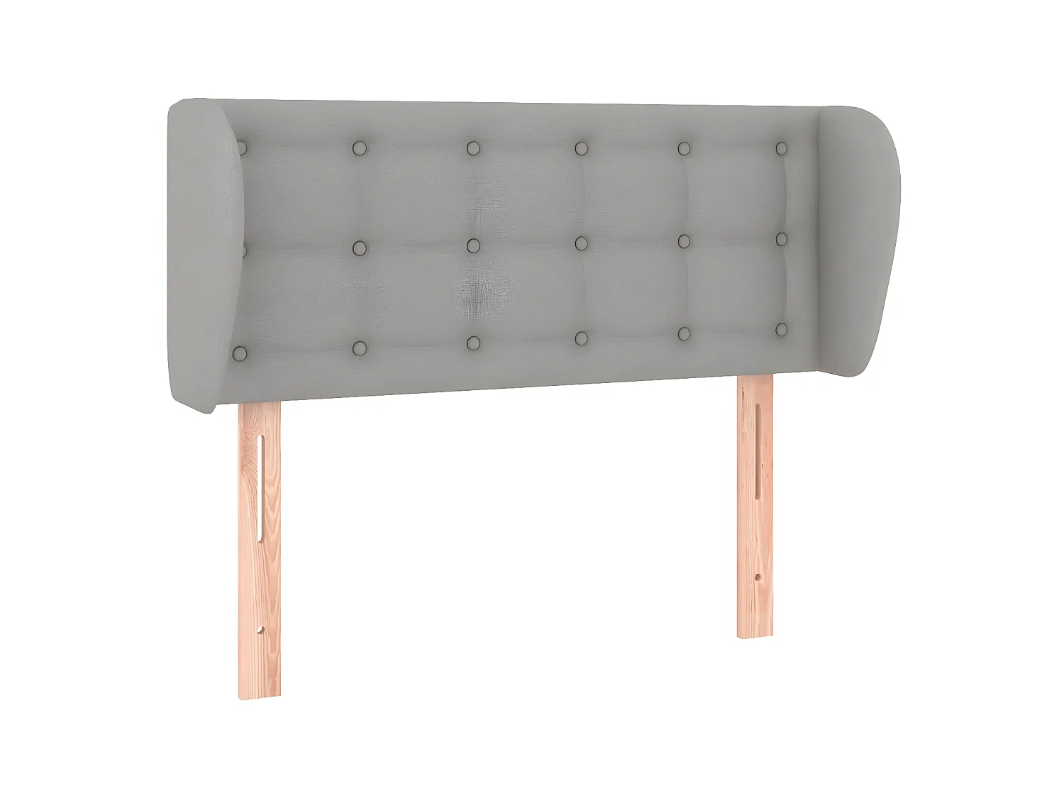 Kopfteil,Bettkopfteil mit Ohren Hellgrau 103x23x78/88 cm Stoff -gkd421432