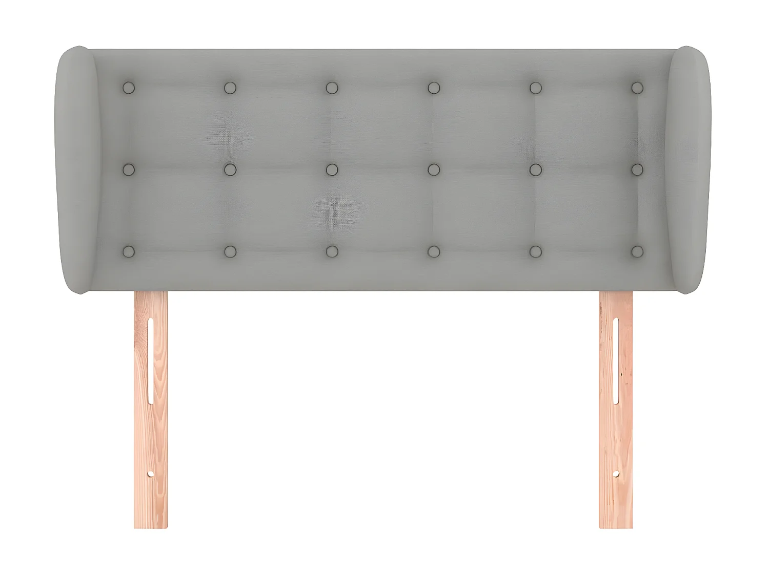 Tête de lit avec oreilles Gris clair 103x23x78/88 cm Tissu POI54412 BonneVie Meuble