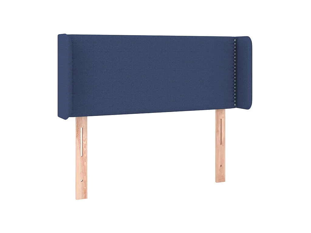 Testiera | Testata del letto ad Orecchio Blu 103x16x78/88cm in Tessuto