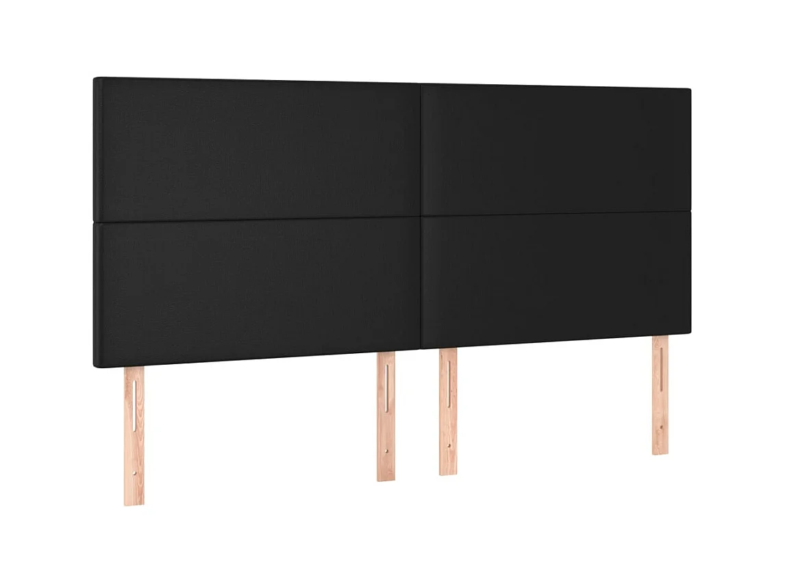 Têtes de lit 4 pcs Noir 100x5x78/88 cm Similicuir POI98277 BonneVie Meuble