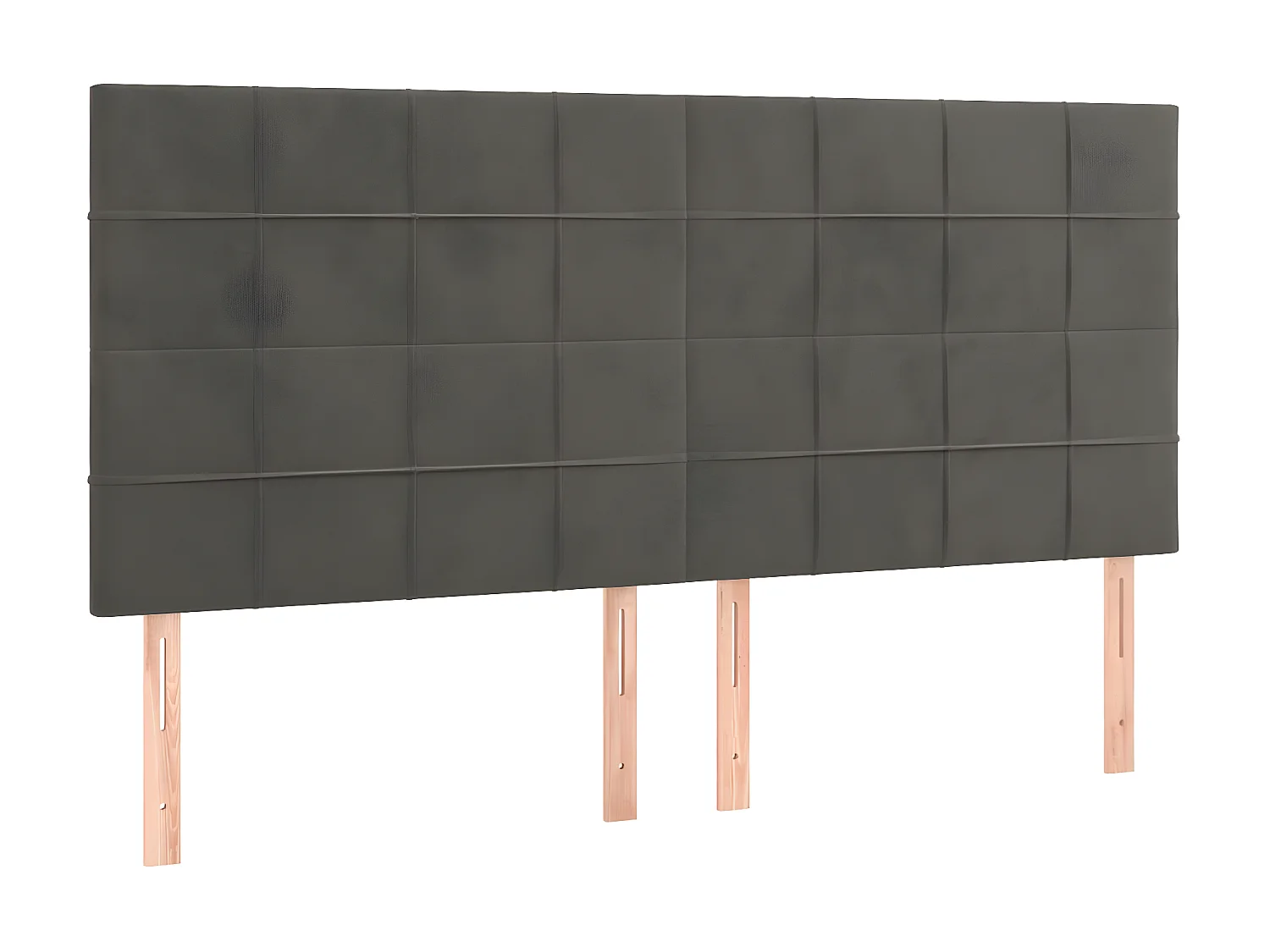 Tête de lit à LED Gris foncé 160x5x118/128 cm Velours POI22862 BonneVie Meuble