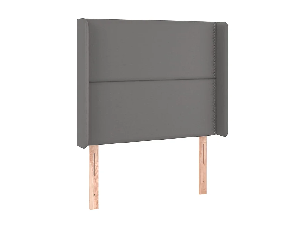 Tête de lit avec oreilles Gris 93x16x118/128 cm Similicuir POI49523 BonneVie Meuble