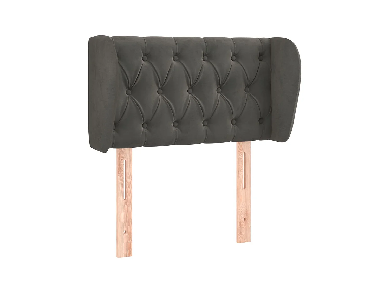 Tête de lit avec oreilles Gris foncé 83x23x78/88 cm Velours POI67937 BonneVie Meuble