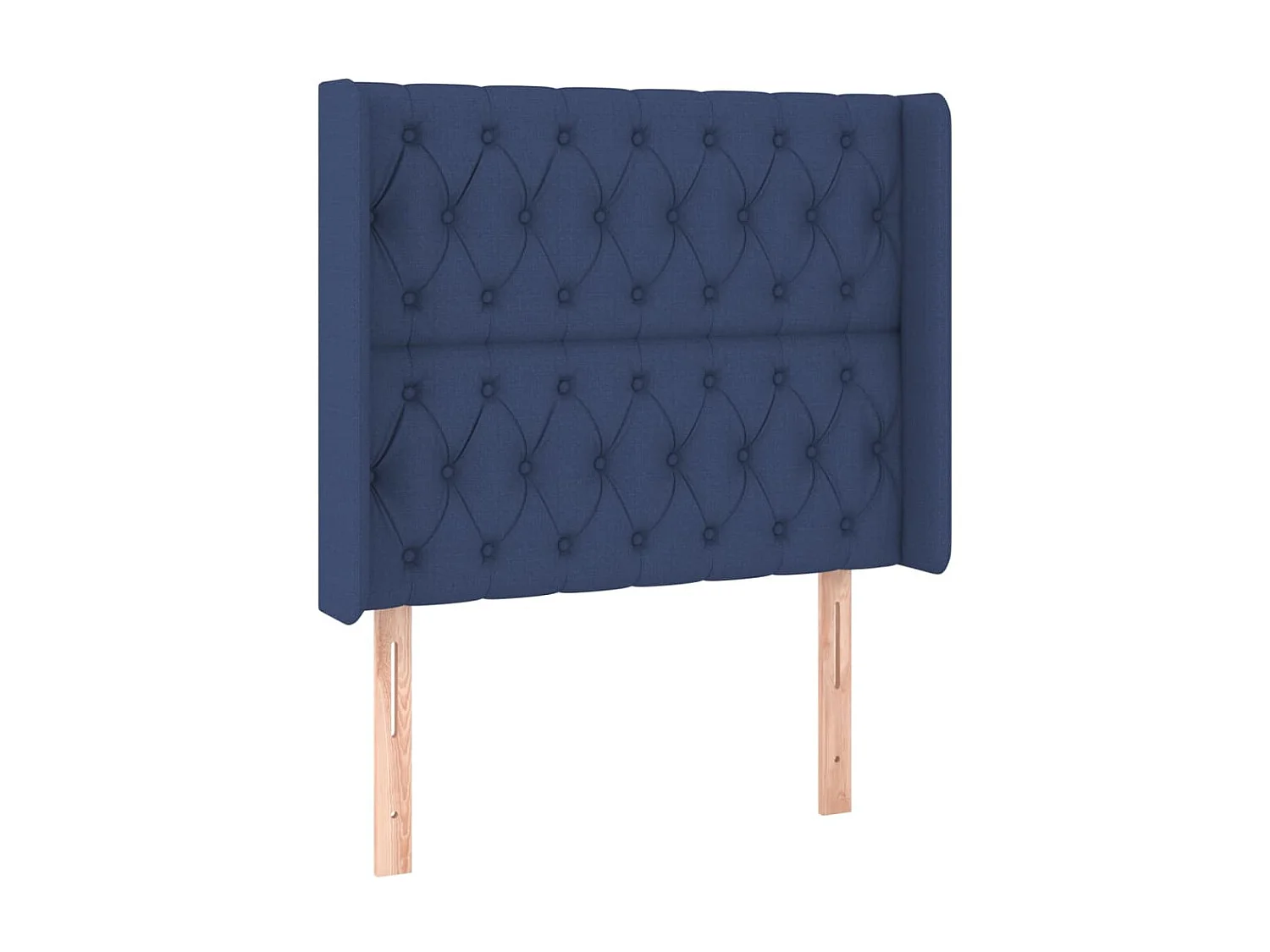 Tête de lit avec oreilles Bleu 103x16x118/128 cm Tissu POI11084 BonneVie Meuble