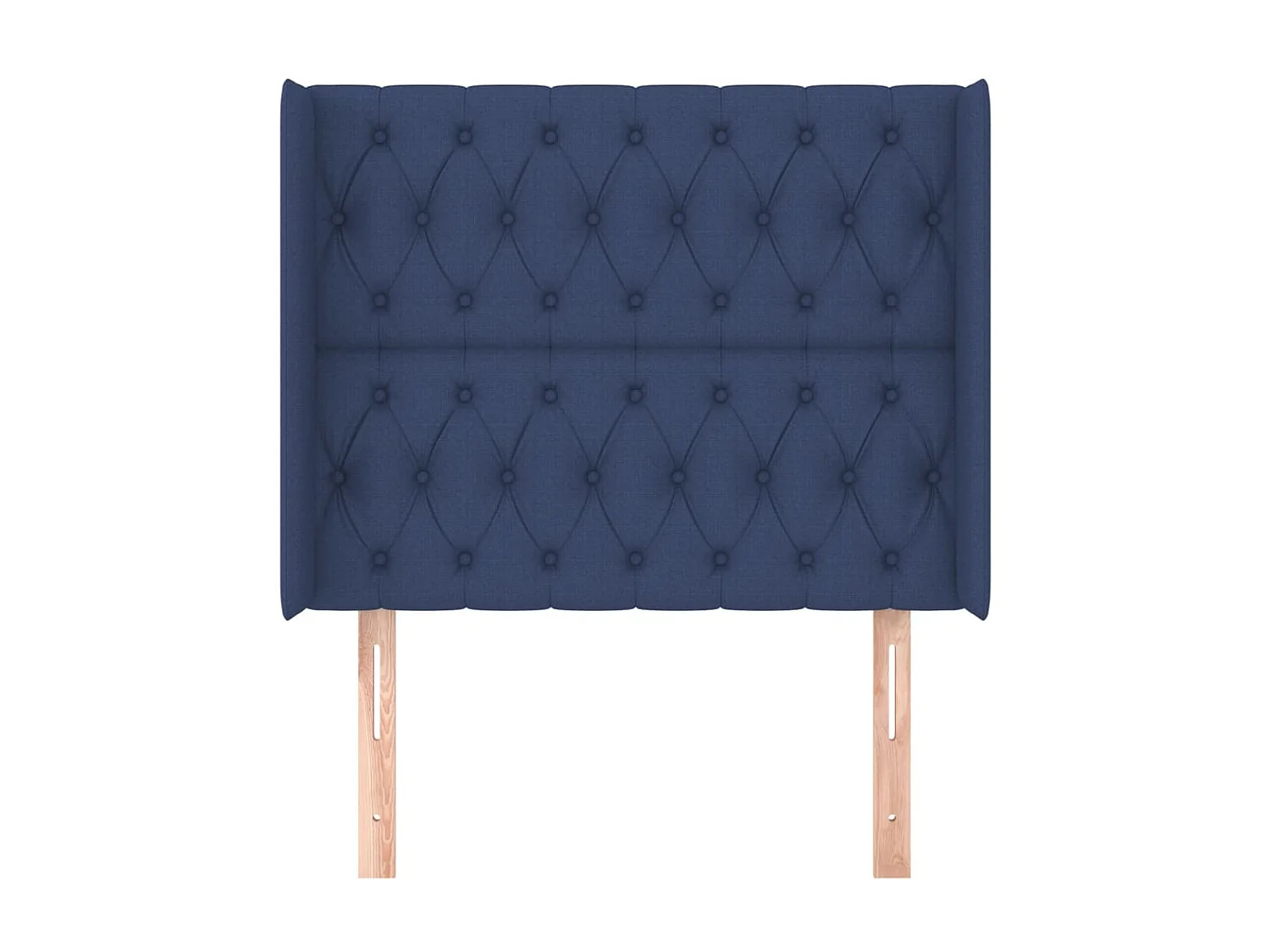 Tête de lit avec oreilles Bleu 103x16x118/128 cm Tissu POI11084 BonneVie Meuble